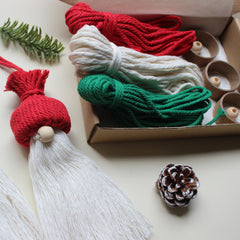 3pcs Christmas Santa Macrame DIY Kit for Beginners