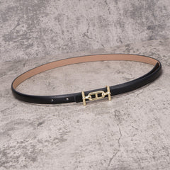 Women's Leather Thin Belt Casual Decorative Waistband