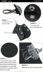 Leather Key Holder Case Keychain Key Wallet MC-802