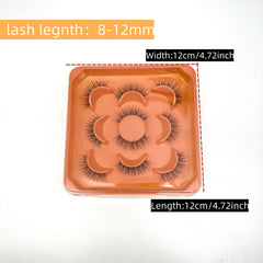 5 Pairs False Eyelashes D Curling Natural Thick Faux Mink Lashes 8 12mm Fluffy