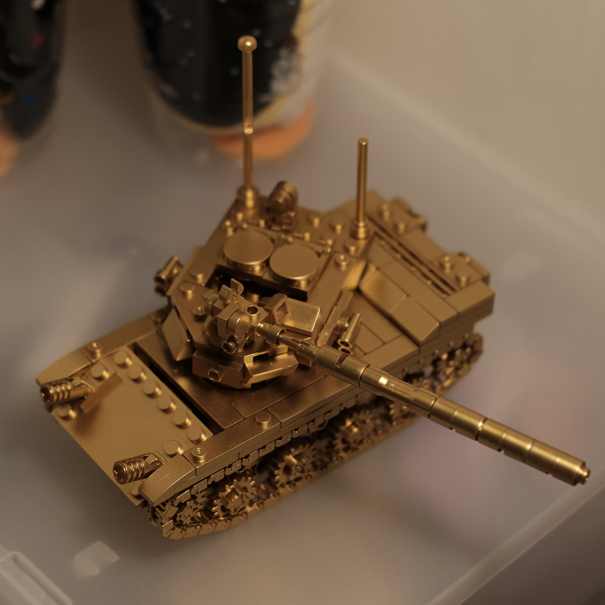 ABS Tank Model Kit Golden & Army Green Educational Toy