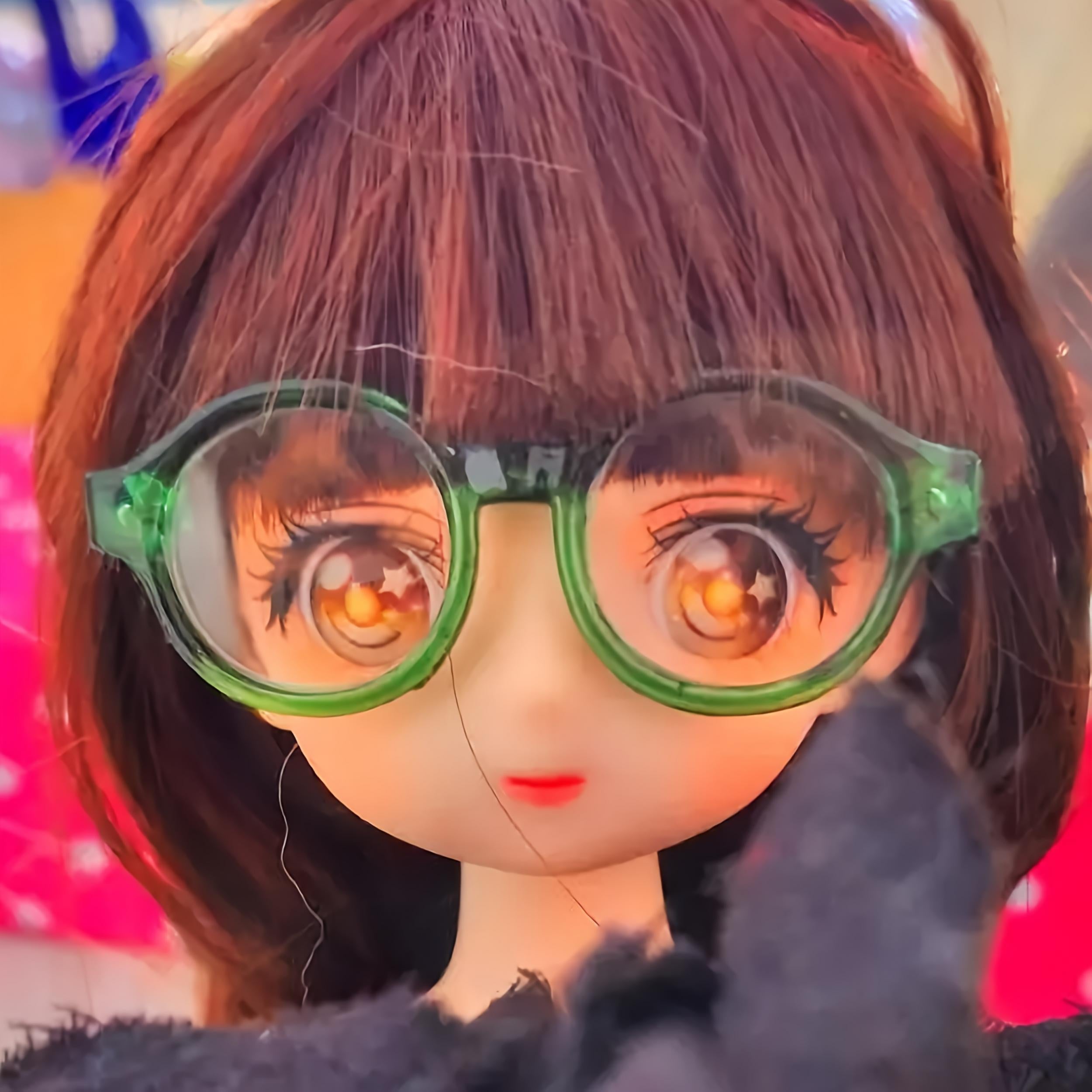 4pcs Mini Plastic Glasses Set Doll Accessories Craft Decorations