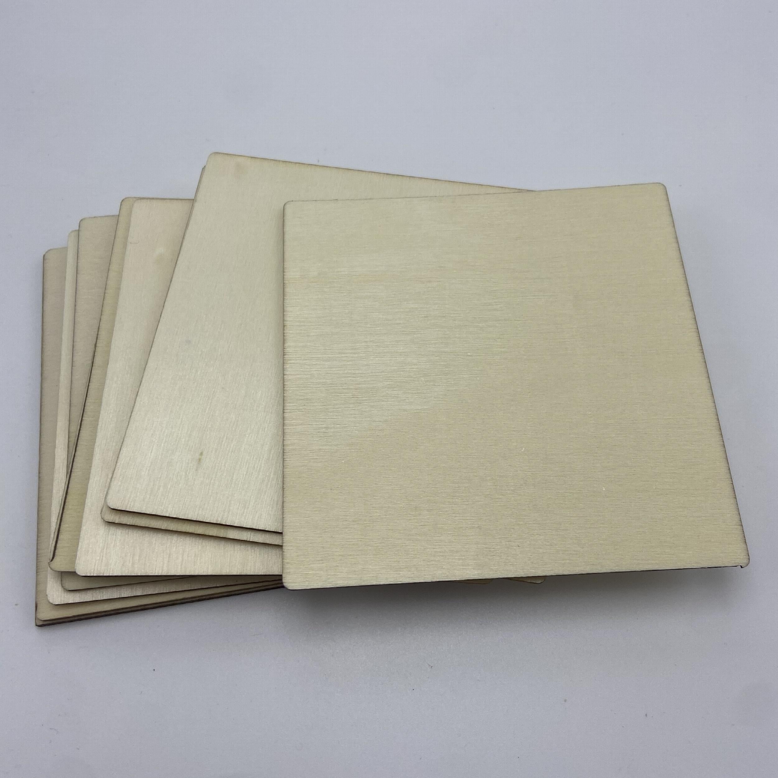 10pcs Wooden Blocks DIY Crafts Games 3.93in Unfinished Bricks