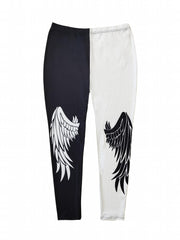  Colorblock Wings Print Slim Fit Leggings