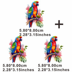 Creative Parrot Painting Iron On Heat Transfer Sticker