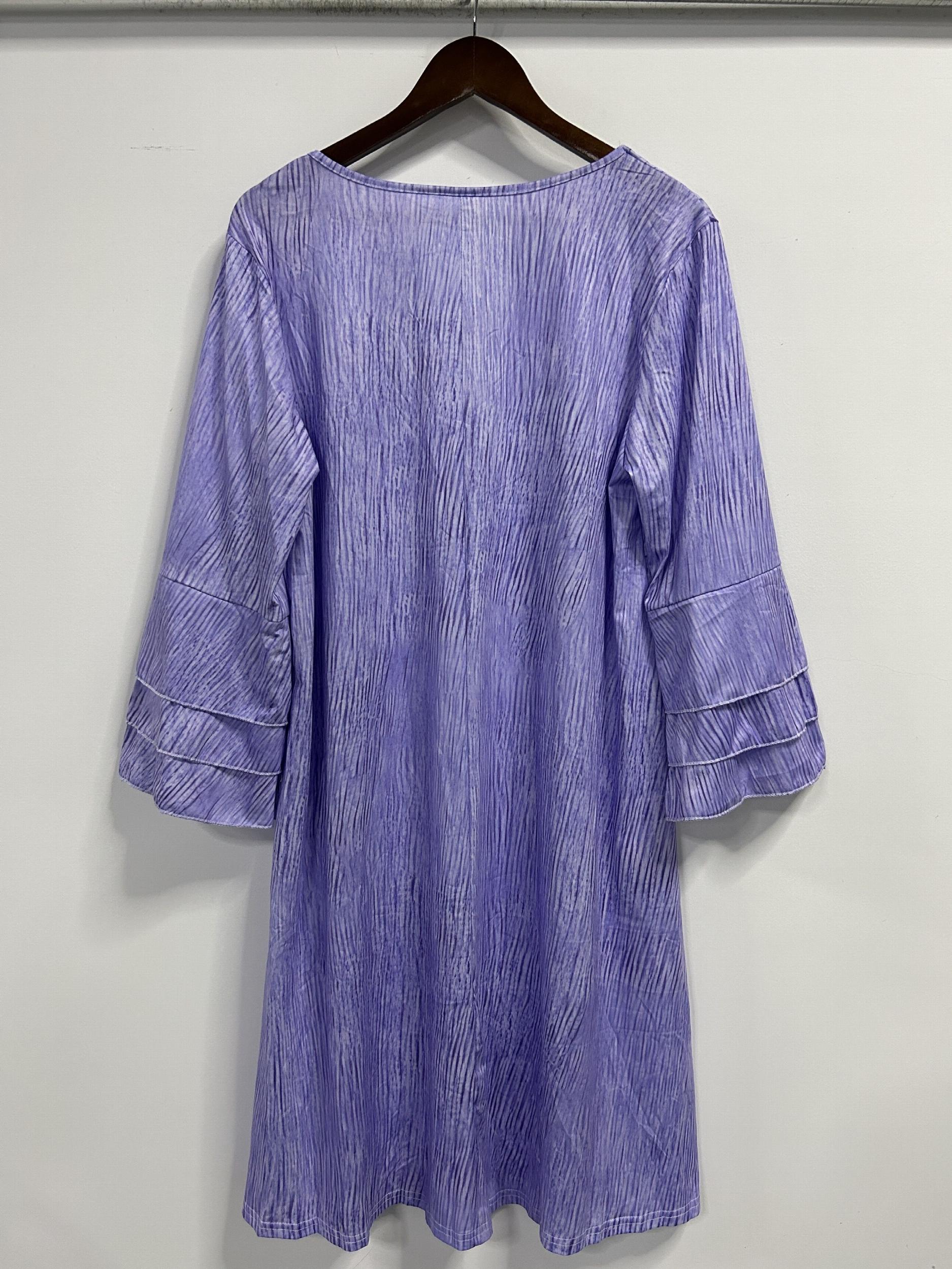  Boho Dress Women's Plus Floral Print V Neck Dress