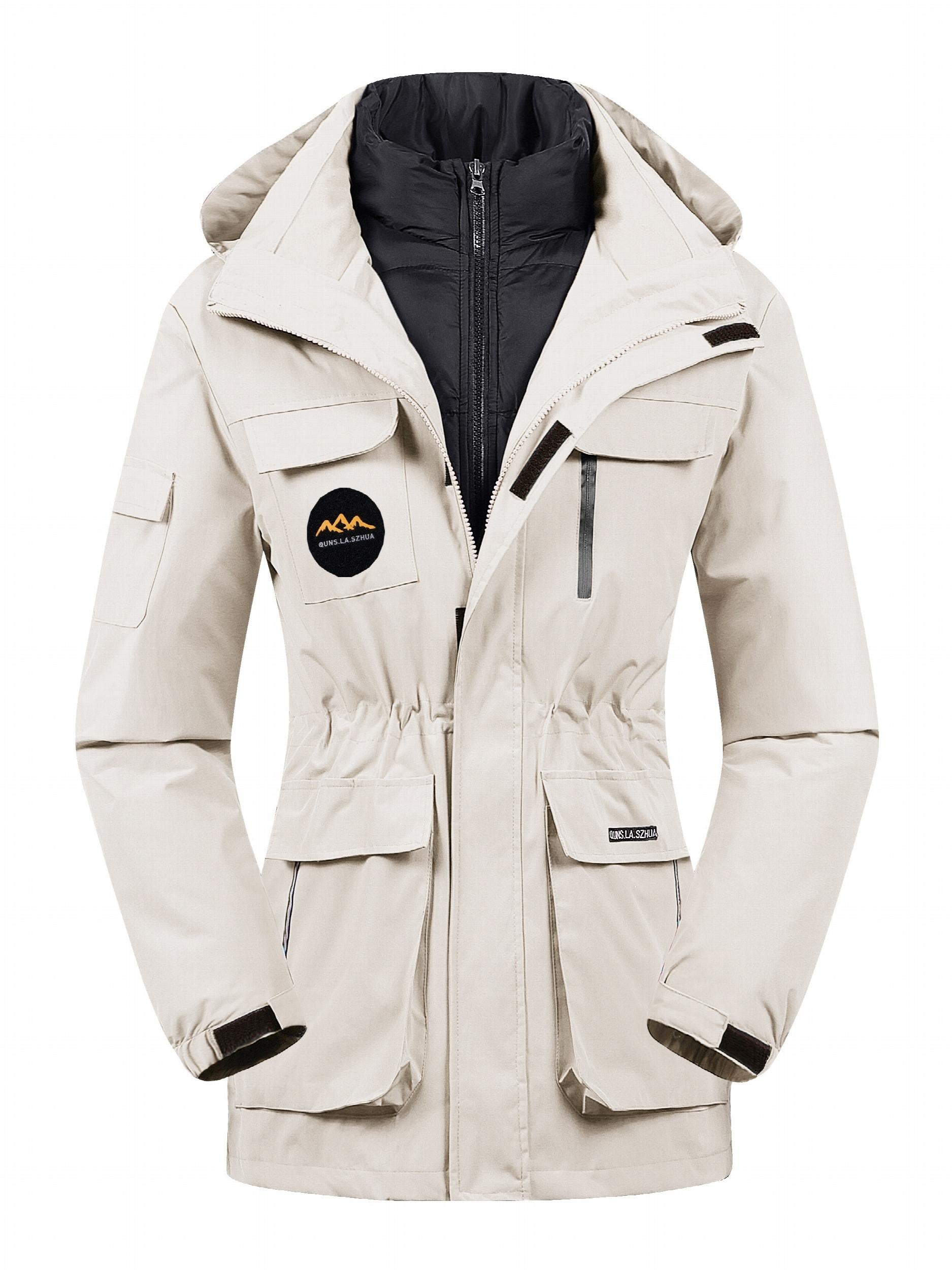 3 in 1 Outdoor Fleece Detachable Winter Jacket Women's Clothing