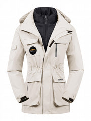 3 in 1 Outdoor Fleece Detachable Winter Jacket Women's Clothing