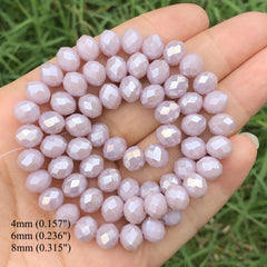 AB Violet Purple Rondelle Crystal Glass Beads Jewelry Making Spacer Beads