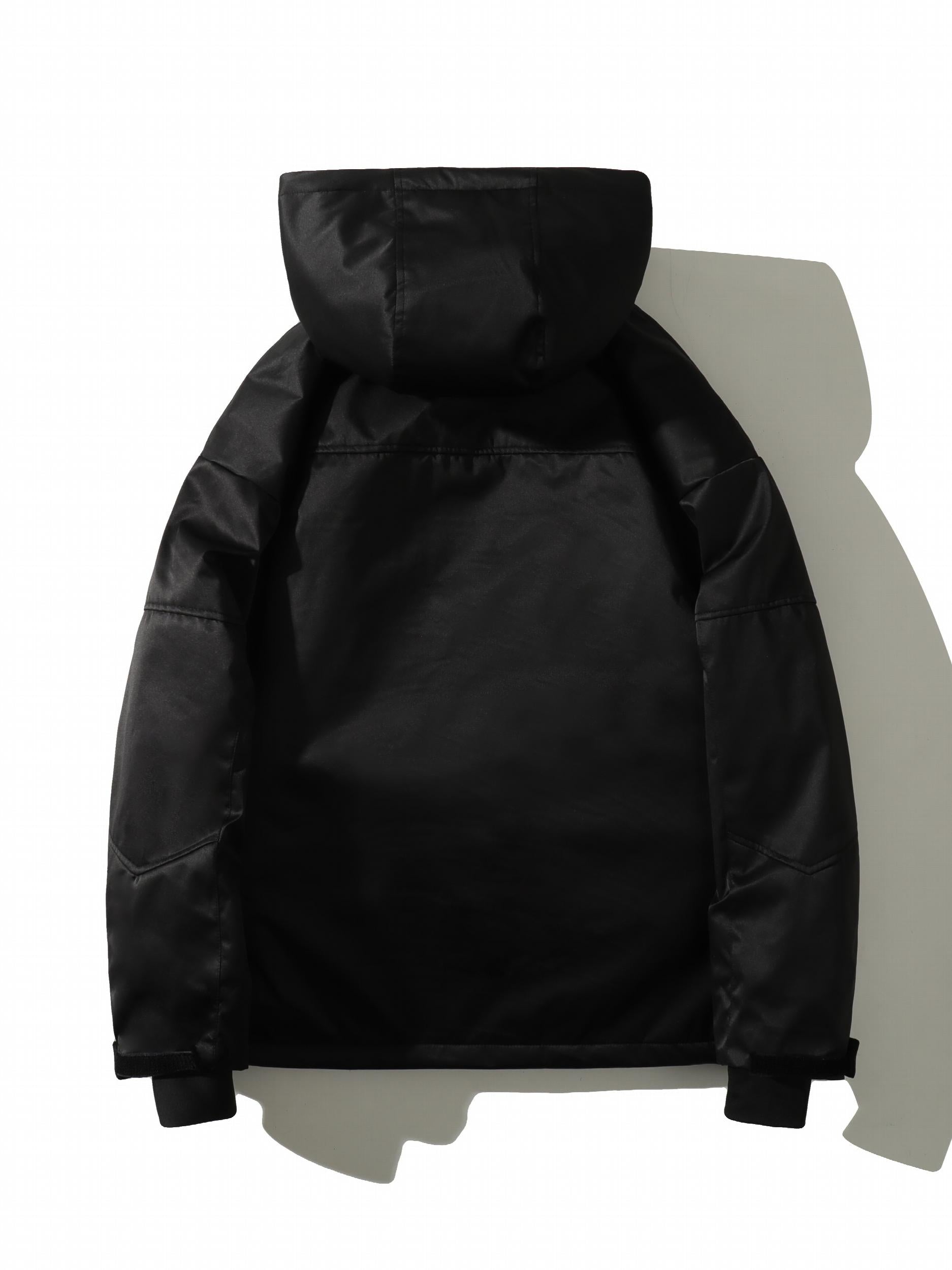 Drawstring Waterproof Ski Jacket Thick Thermal Pockets Coat