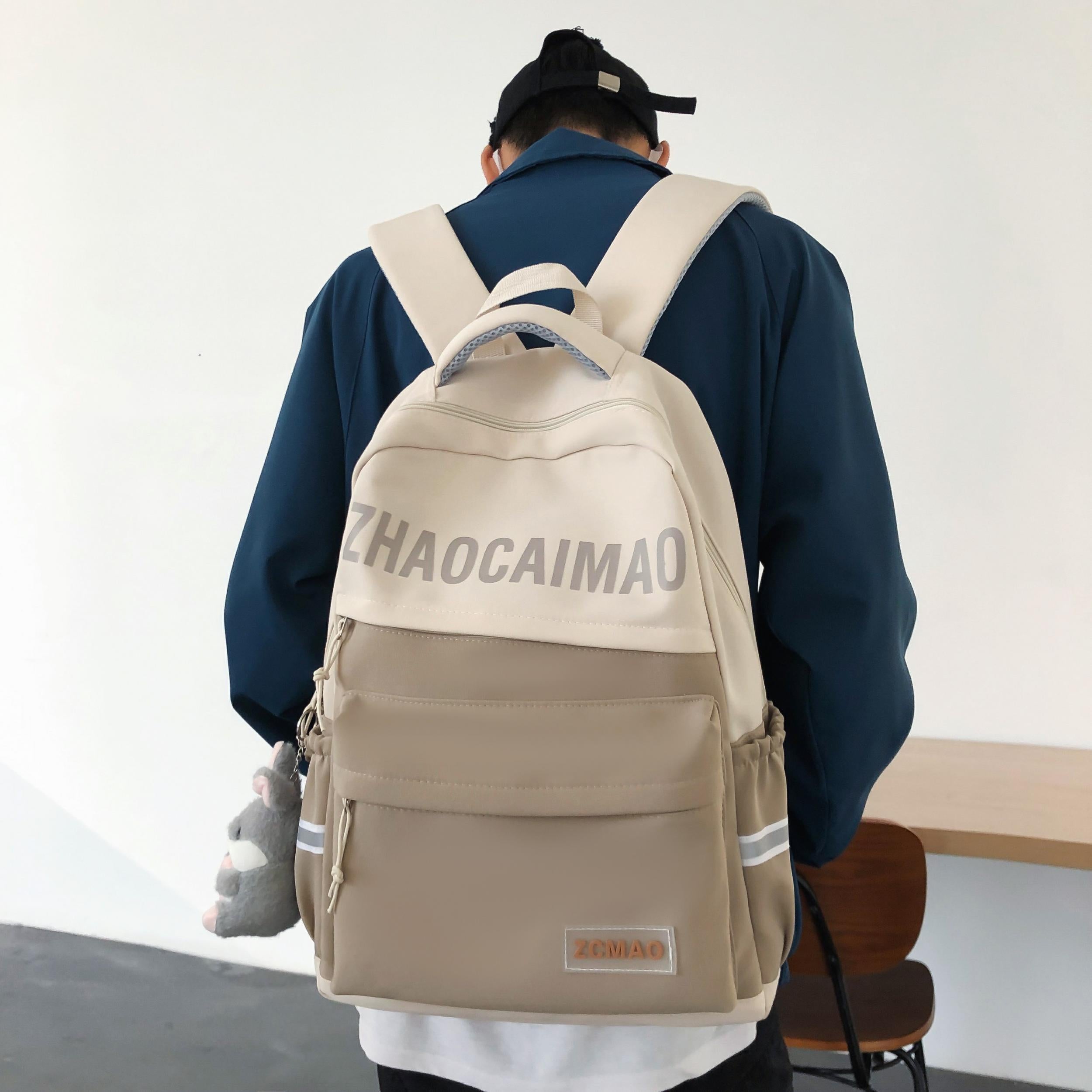 Women's Solid Backpack for Travel and School
