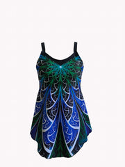  Floral Print Cut Out Swimsuit Set