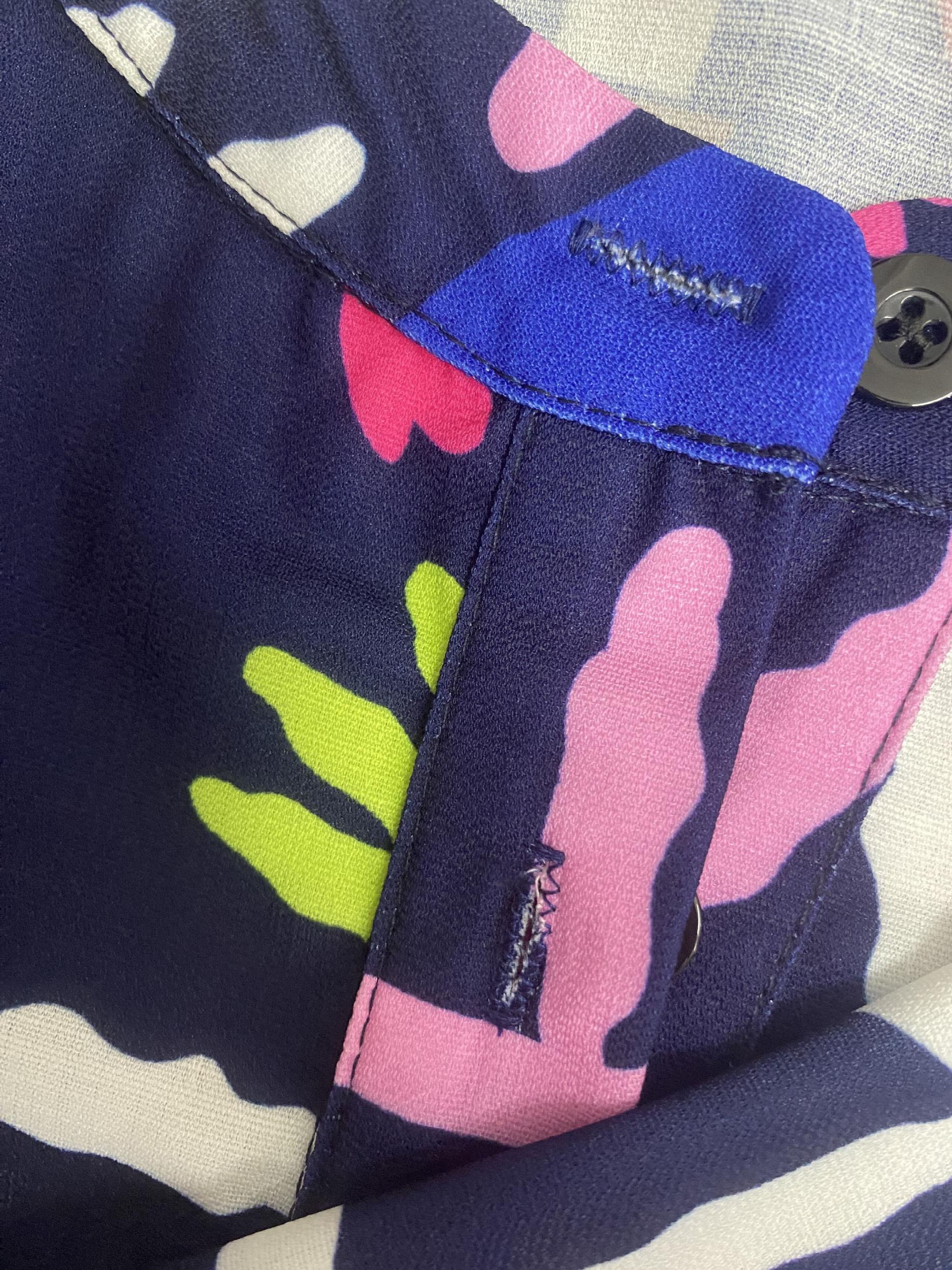  Graffiti Print Button Short Sleeve Casual Dress