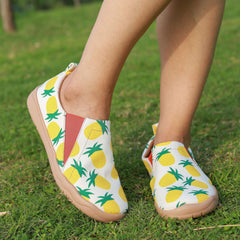 Women's Fruit Pattern Canvas Slip On Shoes Casual & Comfy Travel Shoes