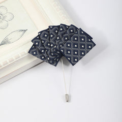 Men's Suit Pocket Square Chest Flower Brooch