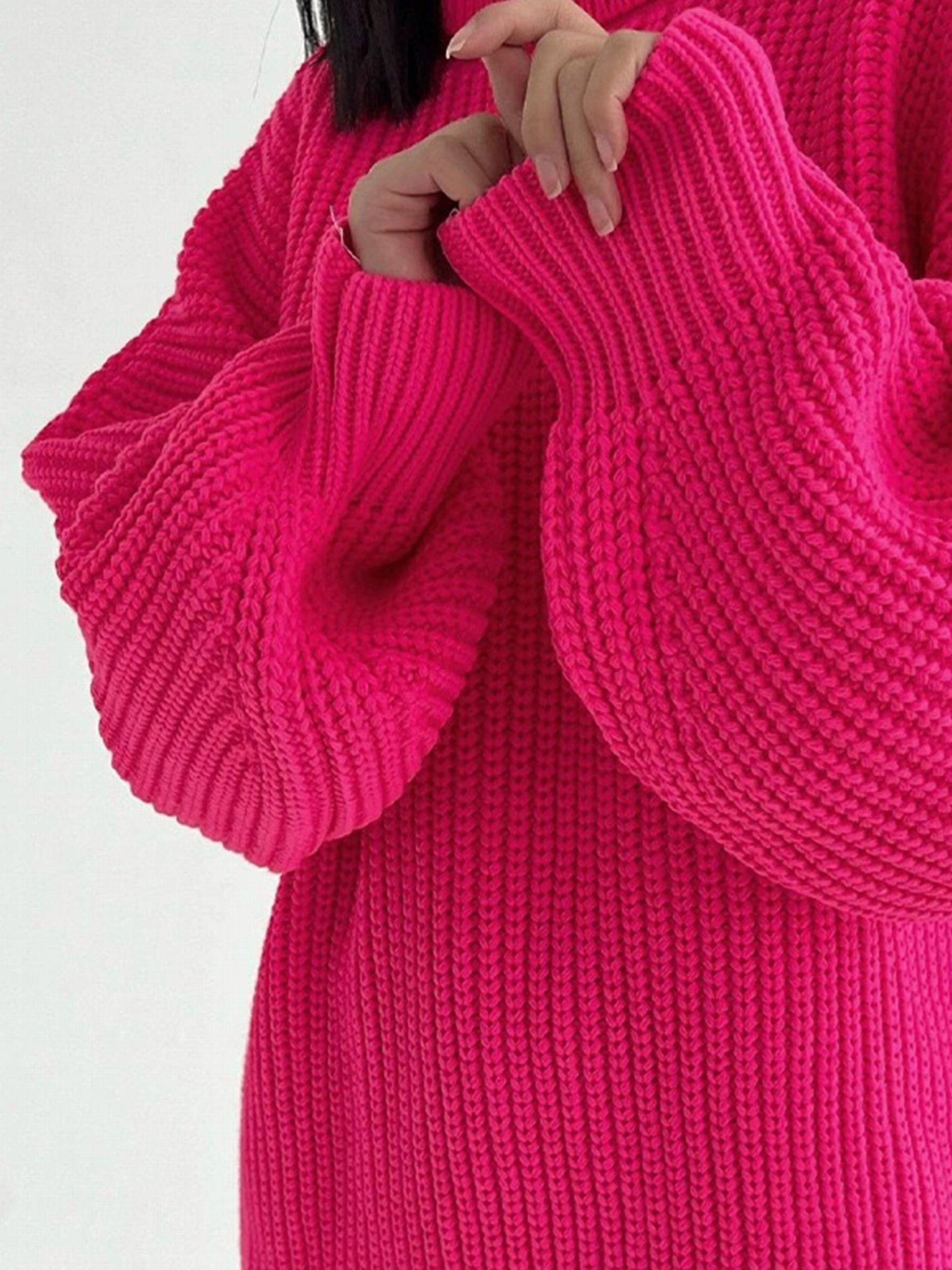  Solid Long Sleeve Turtleneck Sweater