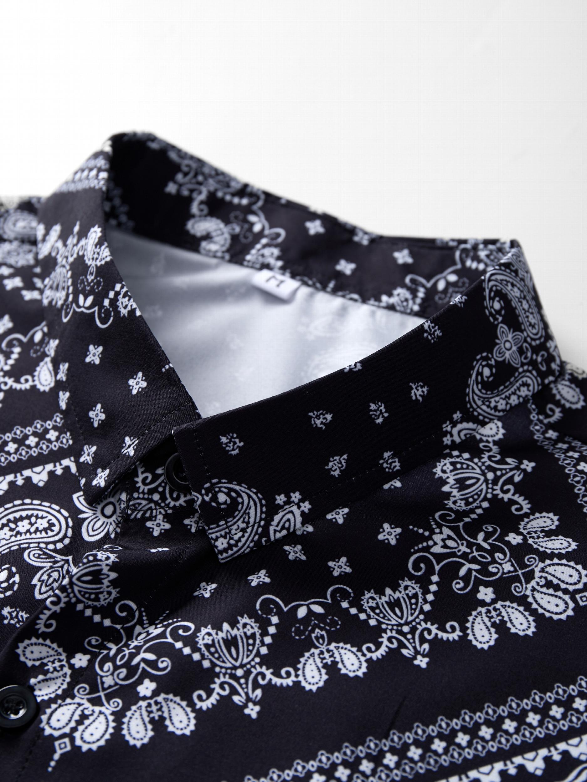 Men's Paisley Pattern Hawaiian Shirt Short Sleeve