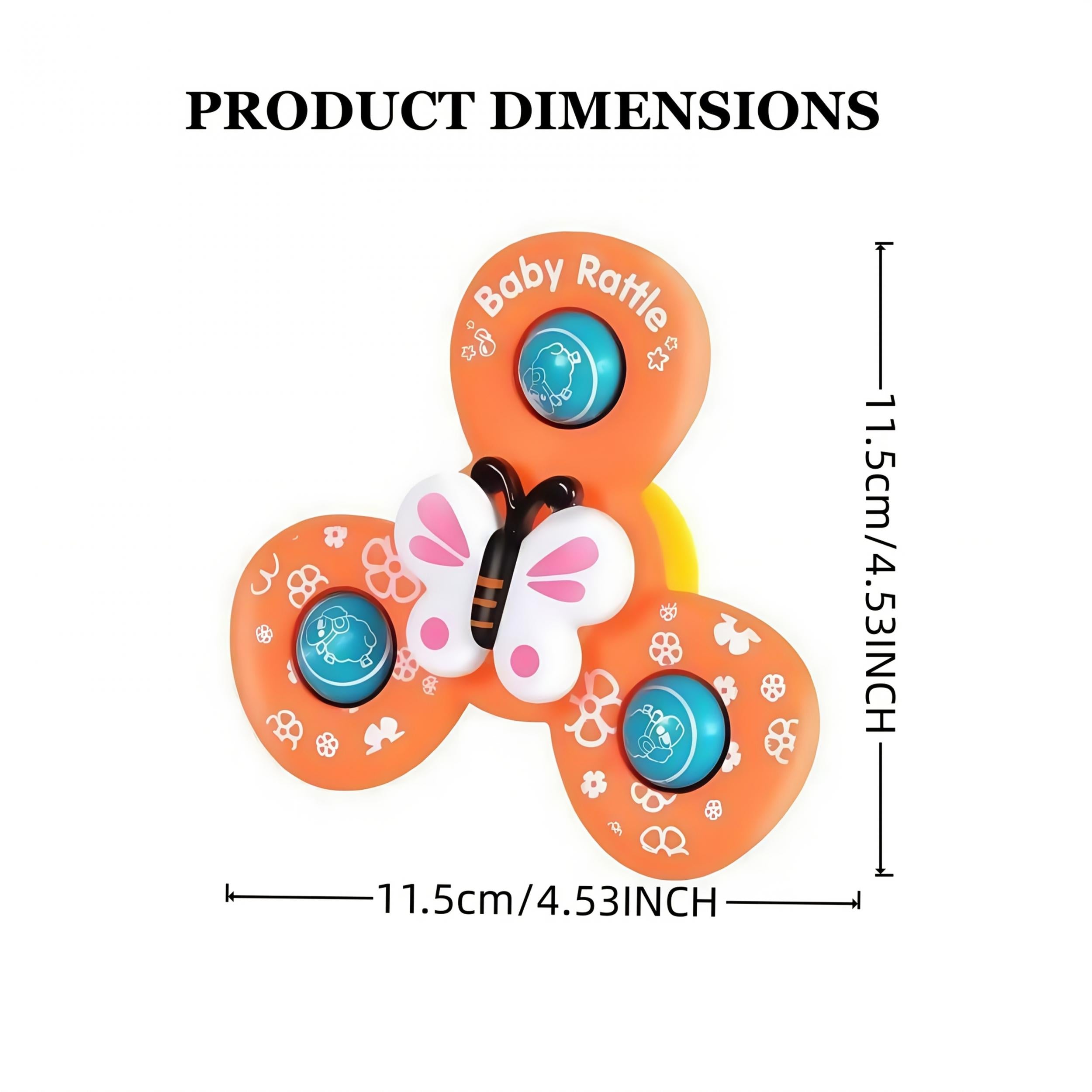 3pcs + 1pc Suction Cup Spin Toys for 1 Year Old Boys & Girls