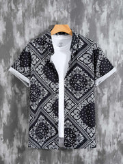 Men's Paisley Pattern Hawaiian Shirt Short Sleeve
