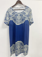 Floral Print Plus Size Casual Dress with Pockets