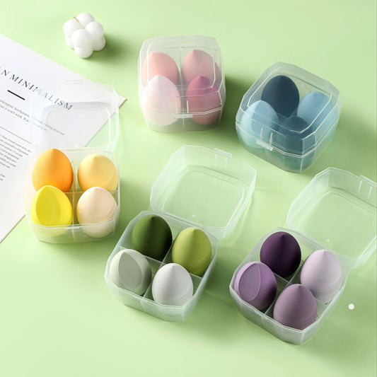 4 Pcs Makeup Sponges Blender Set Beauty Sponge For Touch Ups Makeup Tool