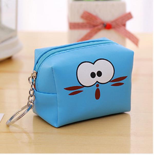 Cute Cartoon Wallet PU Leather Coin Key Bag Female Handbag Zipper Zero Wallets
