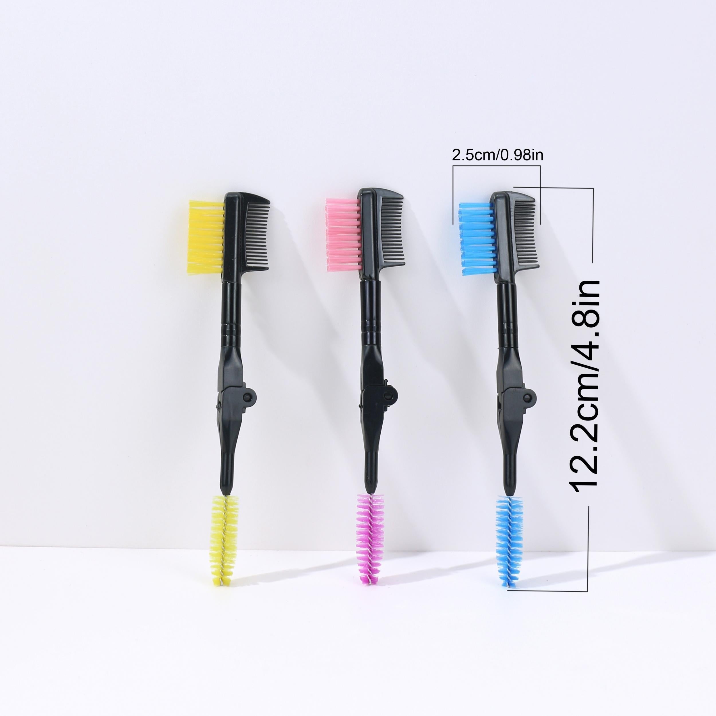 Portable Eyebrow Eyelash Brush Dual Comb Extension Brush