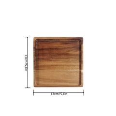 Portable Walnut Wooden Serving Tray for Home Decor & Kitchen