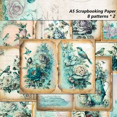 Vintage Animal Scrapbook Paper Pad - DIY Gift Wrap