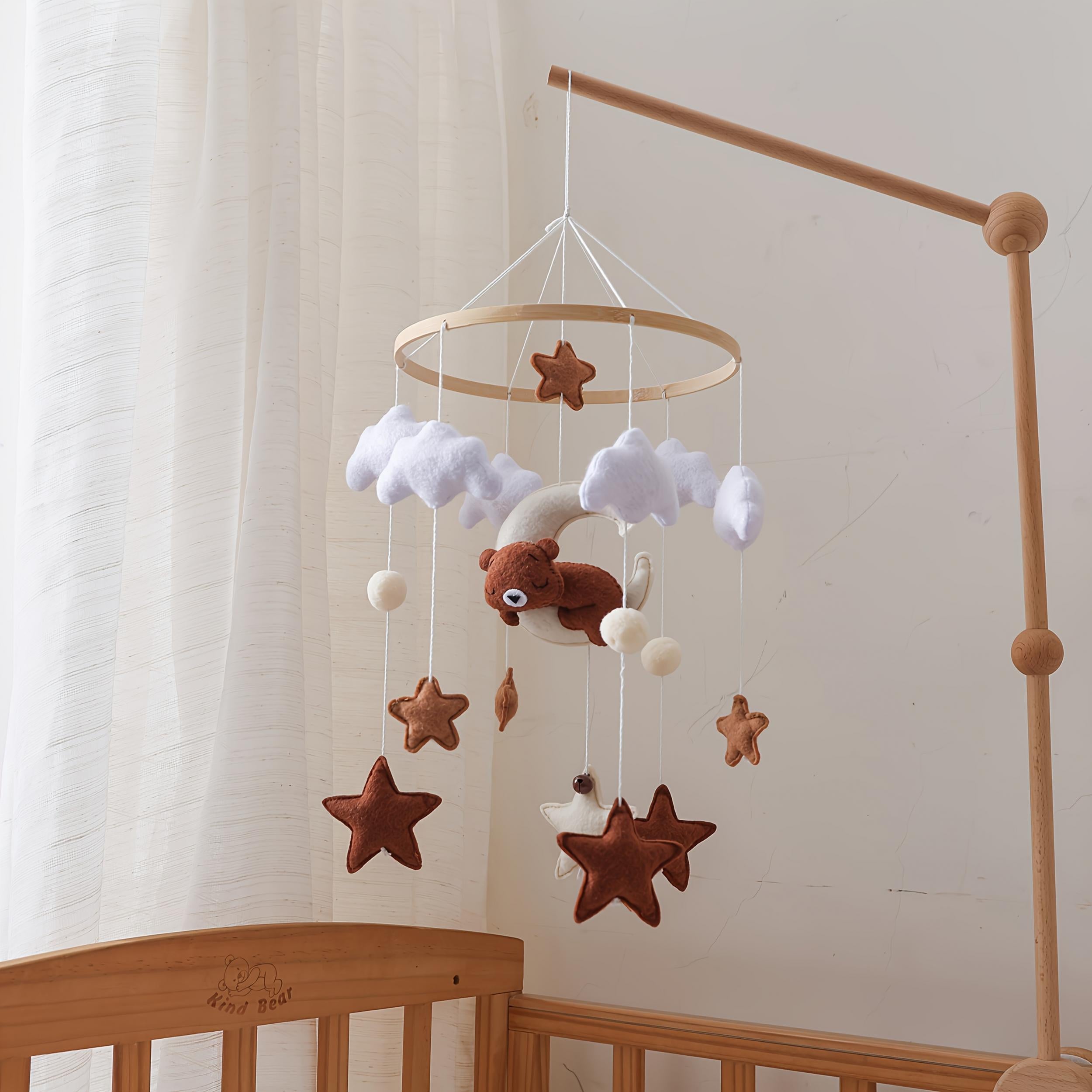 Soft Plush Cartoon Bear and Star Hammock Bell Brown Bear