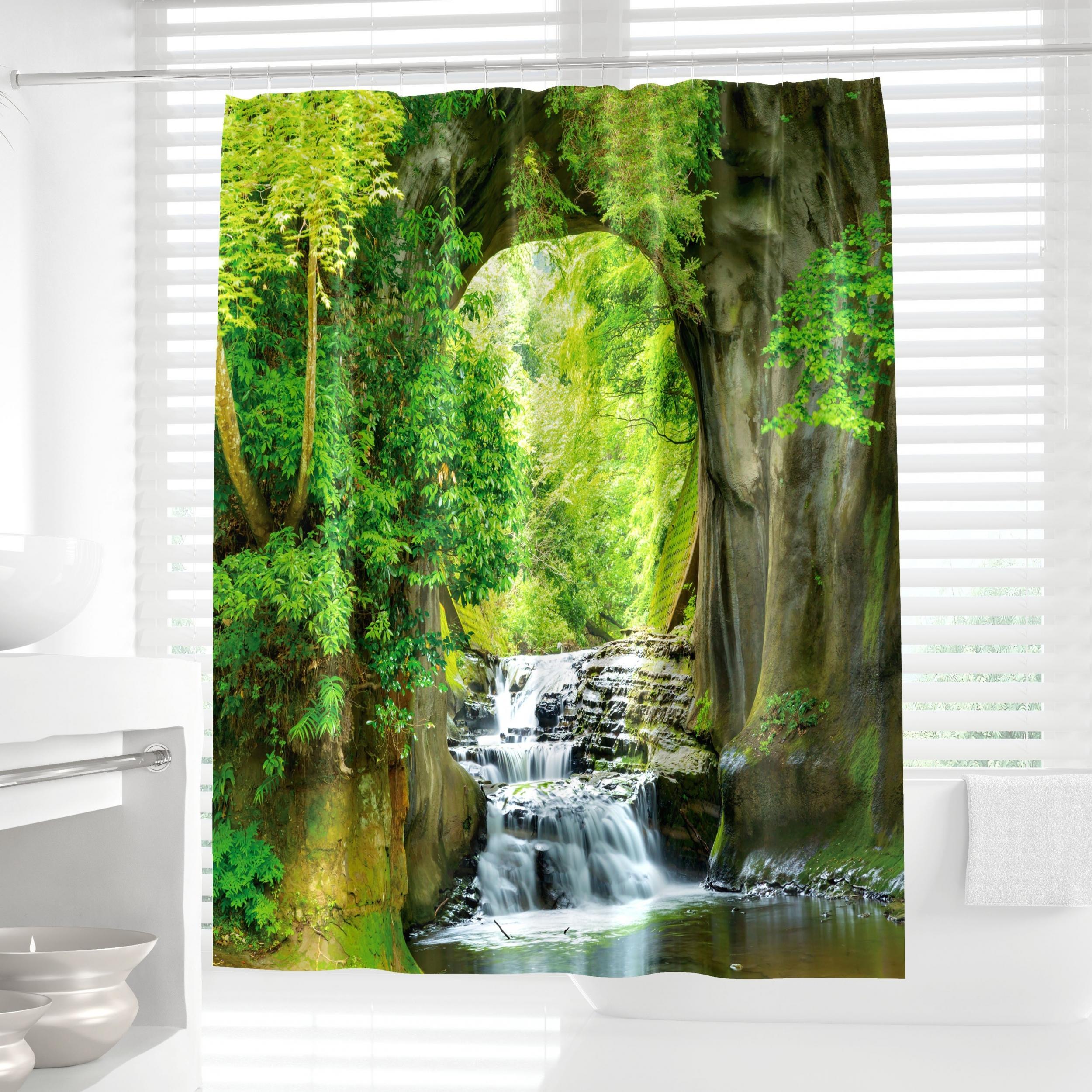 Stylish Forest Pattern Shower Curtain - Waterproof & Mildew Proof
