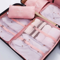7pcs Luggage Packing Organizer Set Lightweight Handheld Packing Cubes