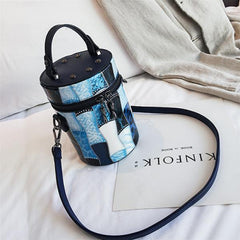Riveted Chain Shoulder Bag Women's PU Leather Handbag