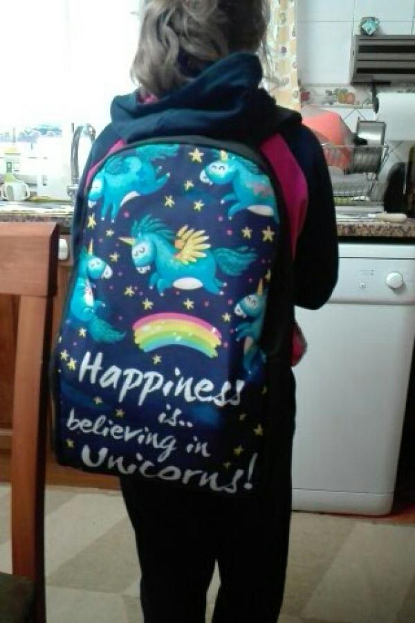 Women Unicorn Printed School Bags For Teenage Girls Shoulder Bags