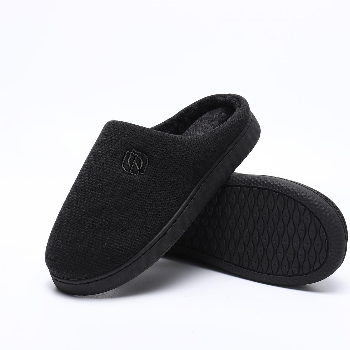 Plush Lined Slippers Soft & Warm Non Slip Memory Foam Shoes