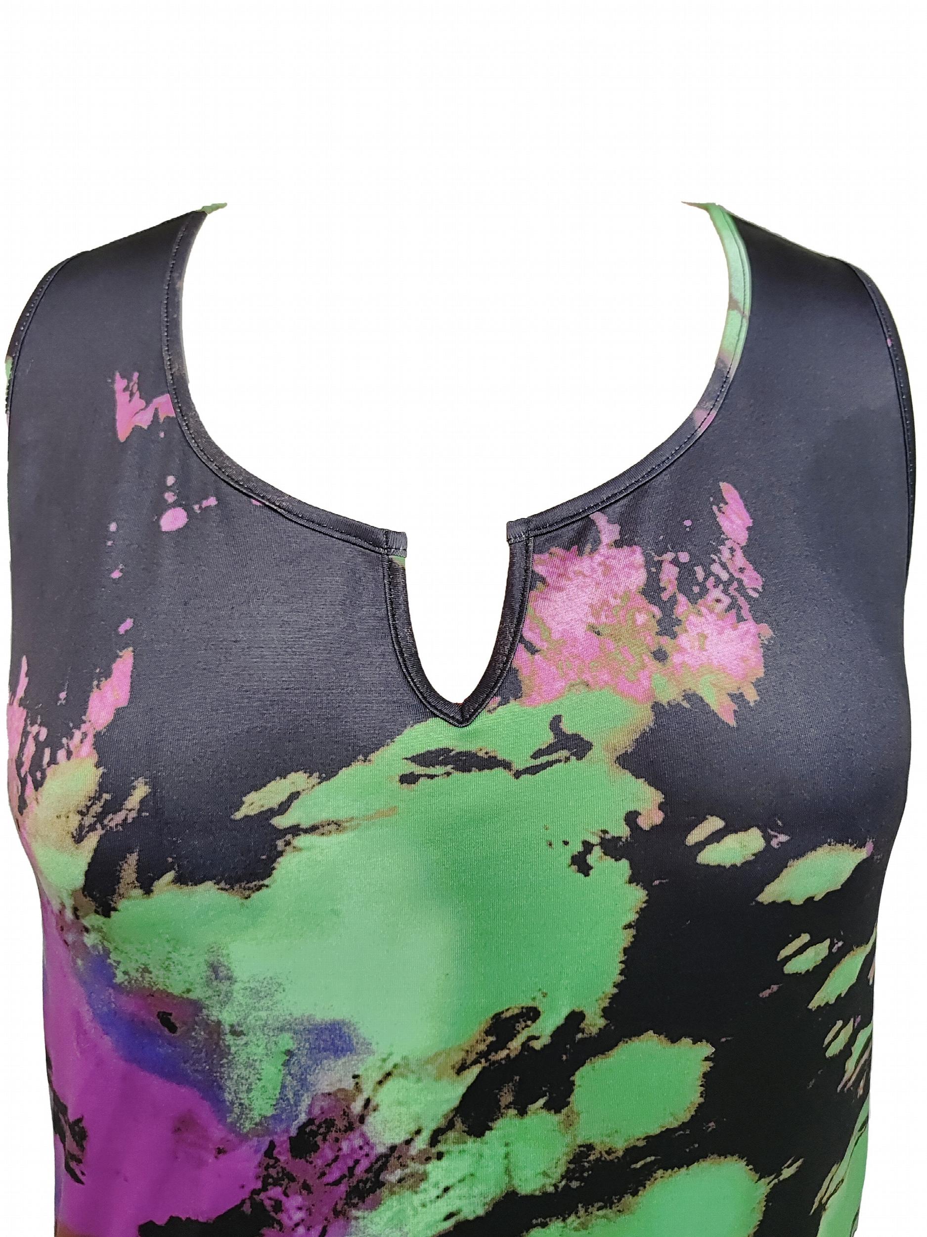  Tie Dye Notched Neck Tank Top