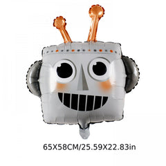3pcs Robots Reusable Balloons For Kids Birthday Party