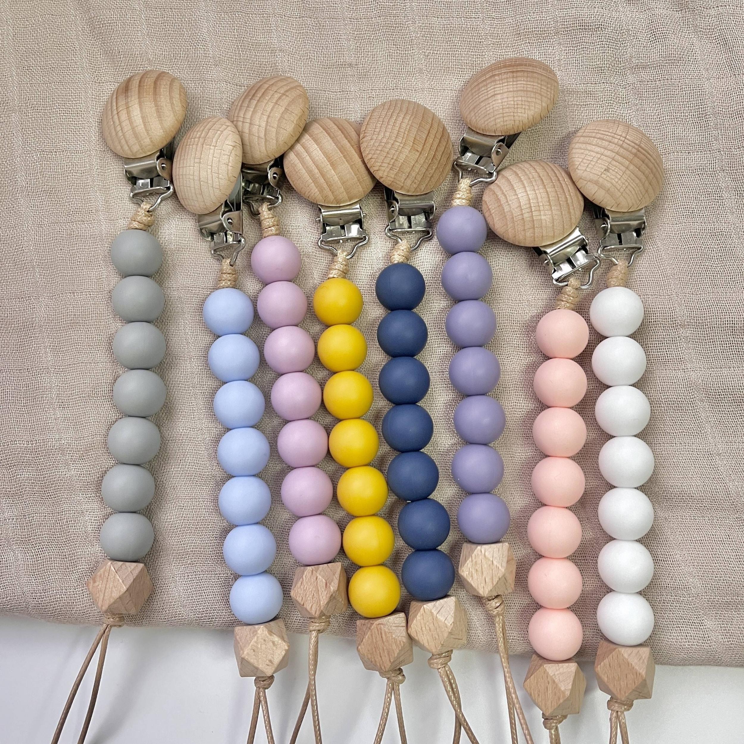 Wooden Octagonal Pacifier Chain Pacifier Holder Baby Gift