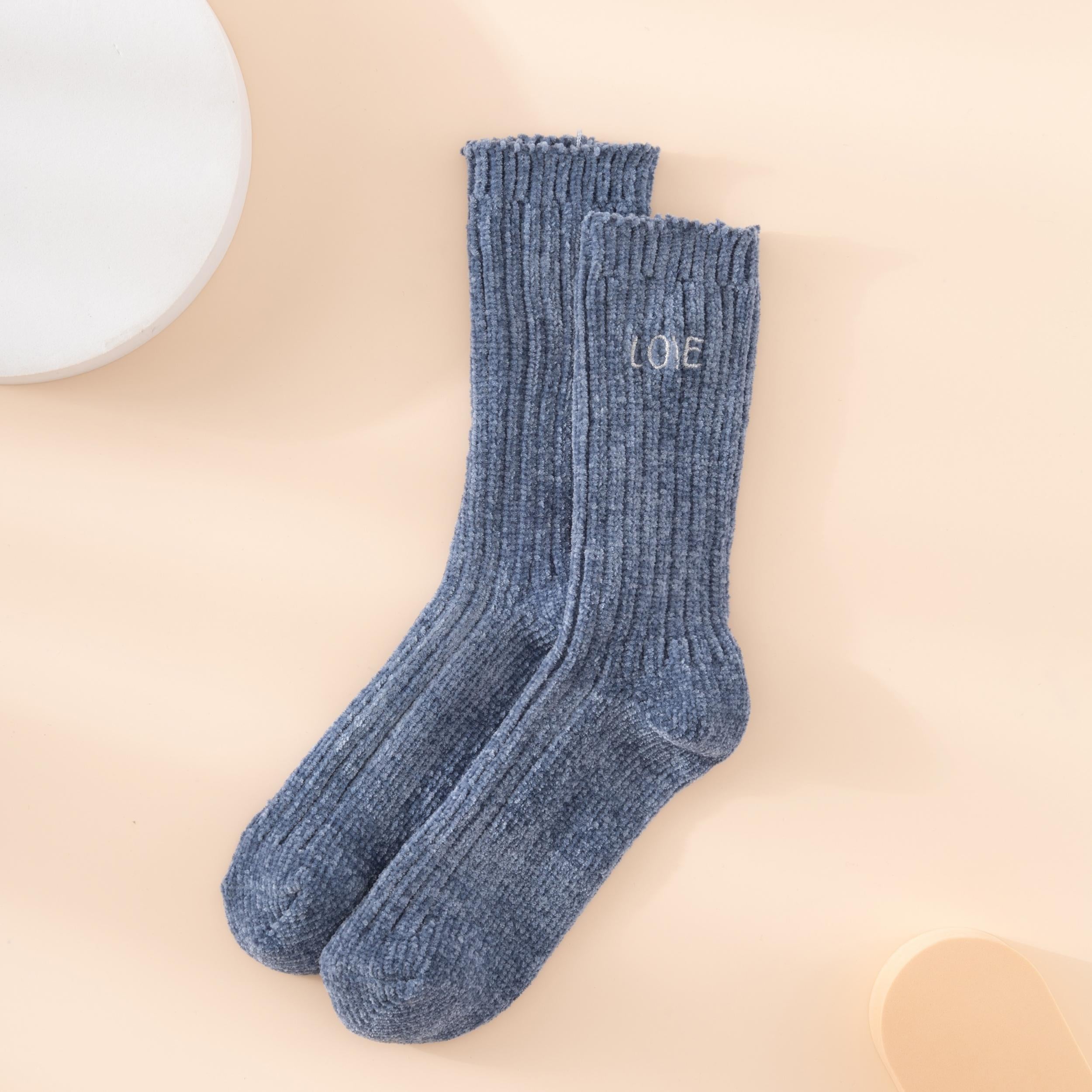 Heart Pattern Crew Socks Women's Stockings