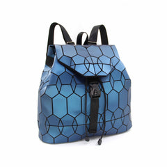 Geometric Argyle Pattern Backpack Drawstring Shoulder Bag Large Capacity