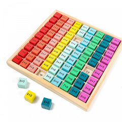Wooden 99 Multiplication Table Colorful Arithmetic Teaching Tool