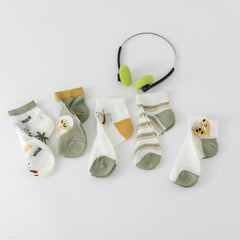 Boys Dinosaur Pattern Ankle Socks, Comfy Mesh Breathable, 0-12 Years