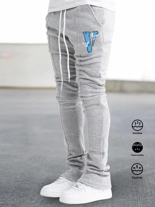 Men's Bell Bottomed Pants Casual Stretch Hip Hop Joggers