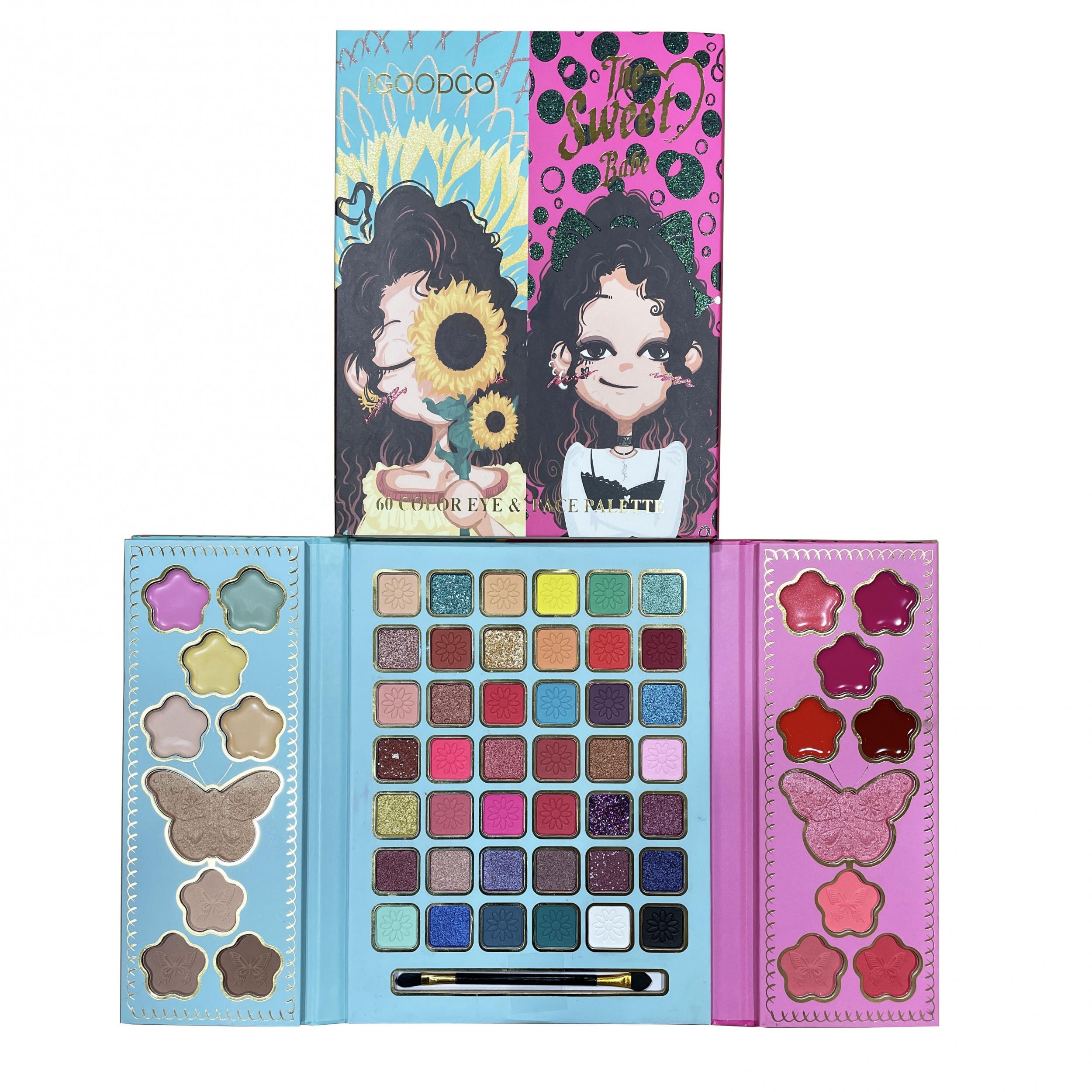 60 Colors Eyeshadow Palette Concealer Lip Tint Blush Makeup Palette