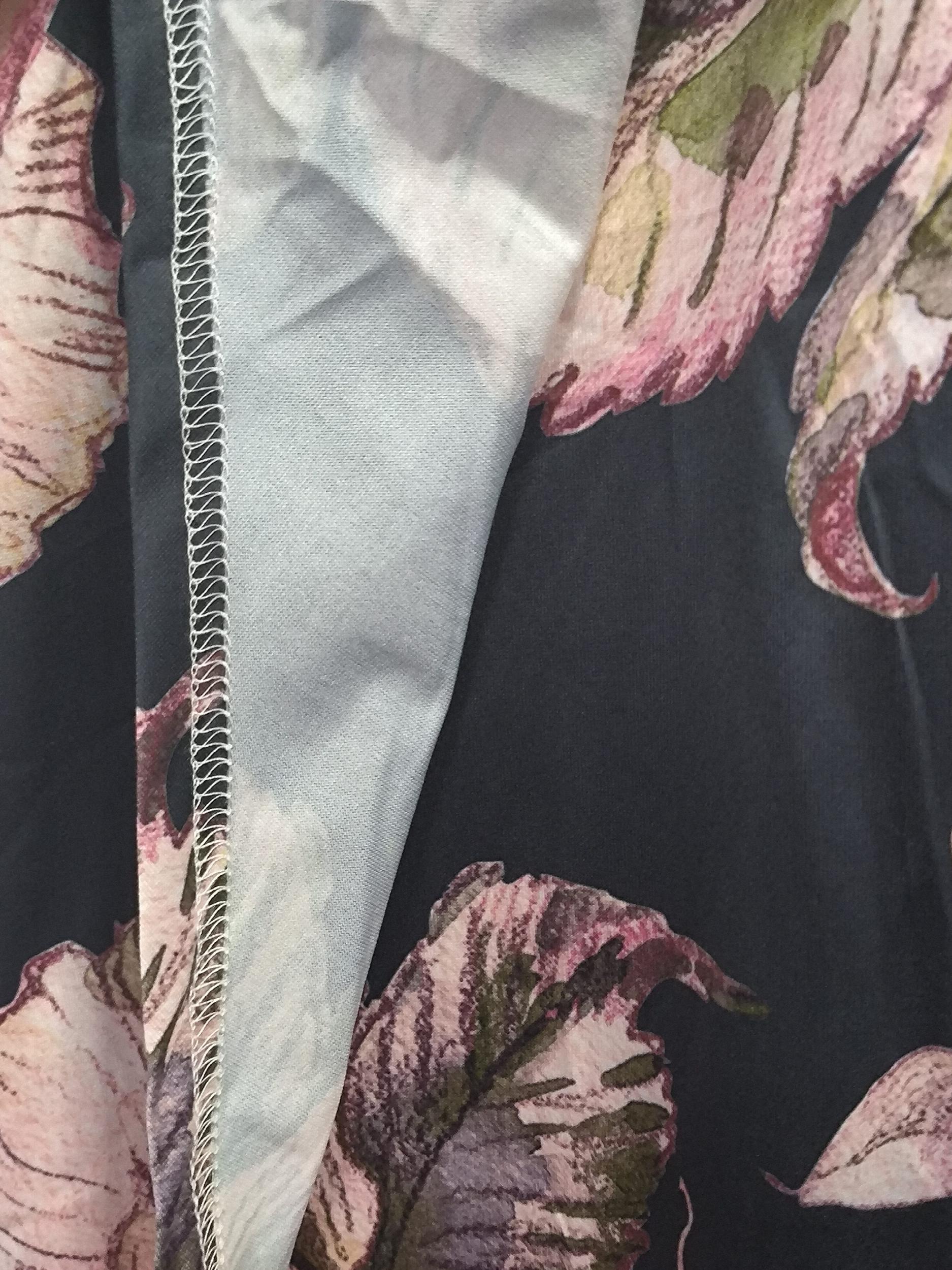  Floral Print Maxi Dress With Pockets