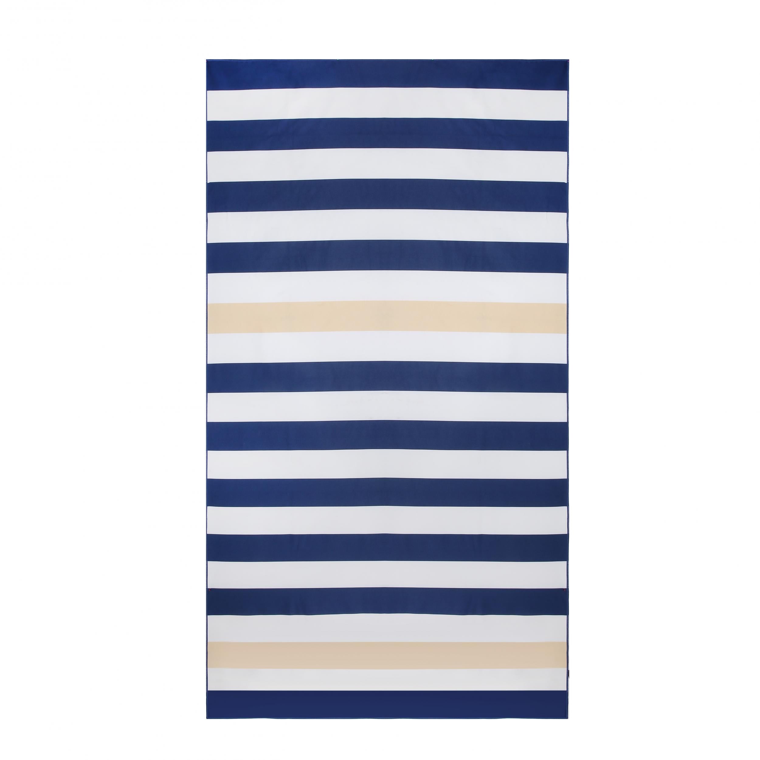 1pc Printed Striped Beach Towel Quick Dry Microfiber Swimming Beach Towel