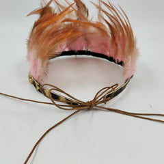 Adjustable Headband with Feathers Star Accents