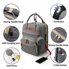 Diaper Bag Backpack with USB Charging Port