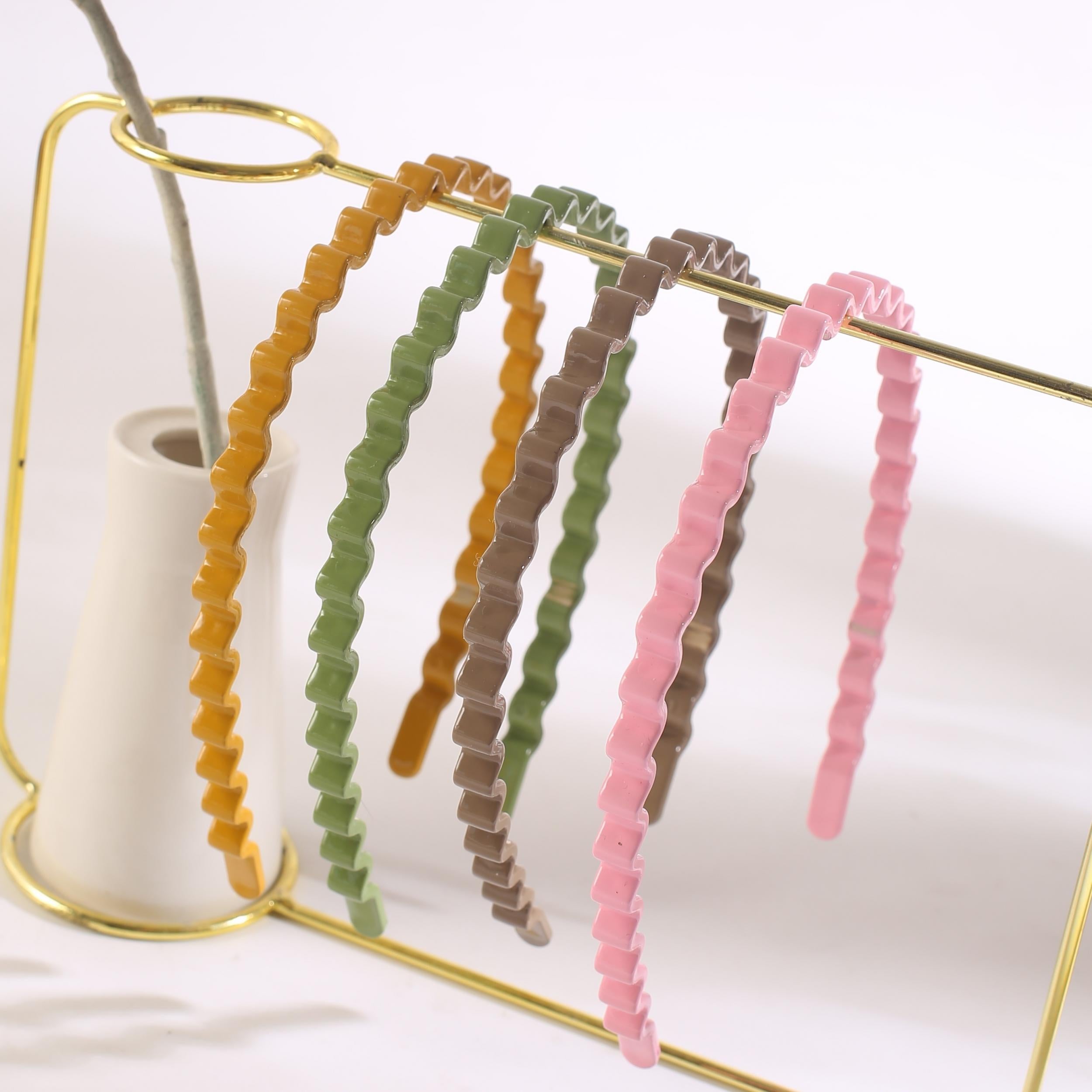 4Pcs Set Toothed Headband and Versatile Non-Slip Wavy Hair Accessories