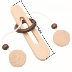 Wooden Puzzle Column Brain Teaser Lock 3D Dismantling Mind Game